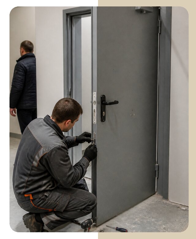Ремонт противопожарной двери в Ленинске-Кузнецком по цене 6644 р. | ДвериЛегко-Лнн